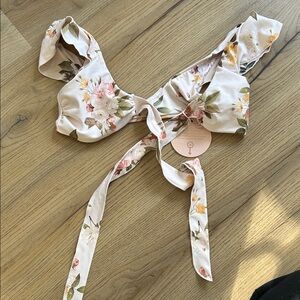 Floral Print Bikini Top